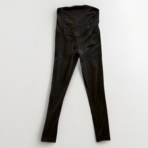 Isabel Maternity Leggings Womens XS Charcoal Black Crossover Panel Yoga Pants‎